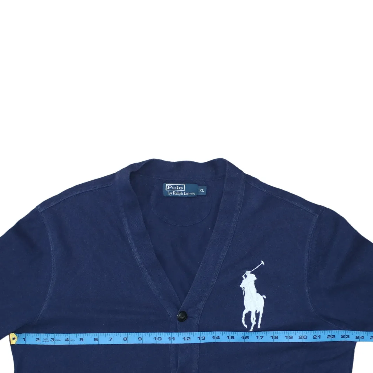 Polo Ralph Lauren Navy Blue Cardigan Women’s XLarge Large Pony Logo Button Knit Jumper sold by Vintage Club product image thumbnail 5