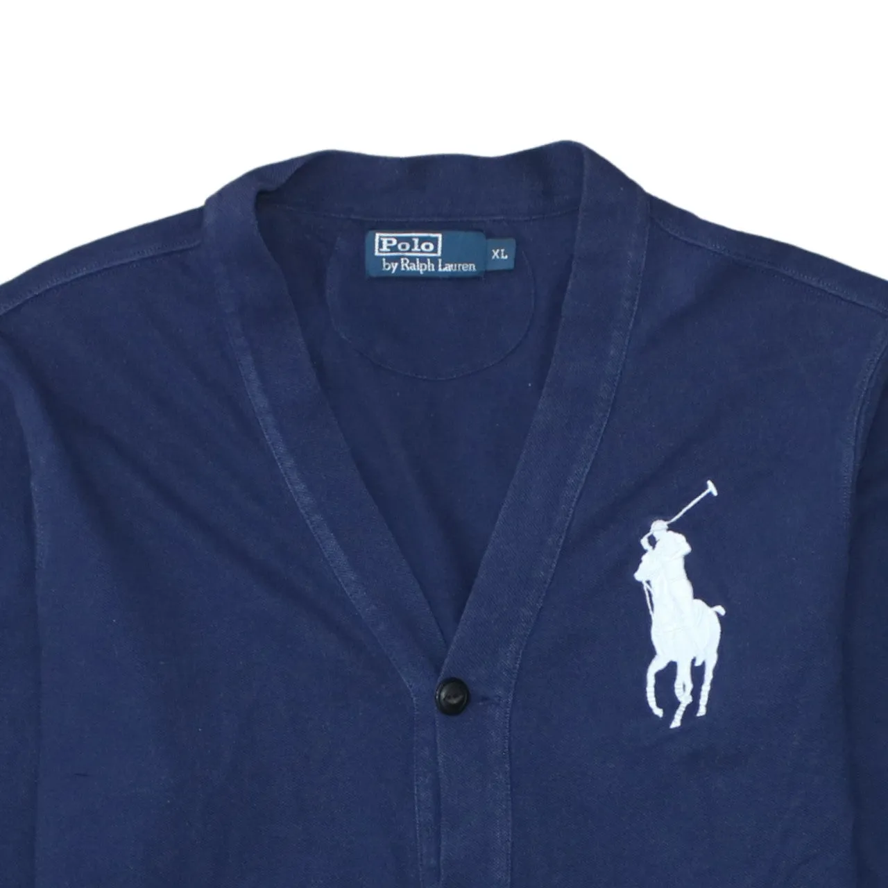 Polo Ralph Lauren Navy Blue Cardigan Women’s XLarge Large Pony Logo Button Knit Jumper sold by Vintage Club product image thumbnail 3