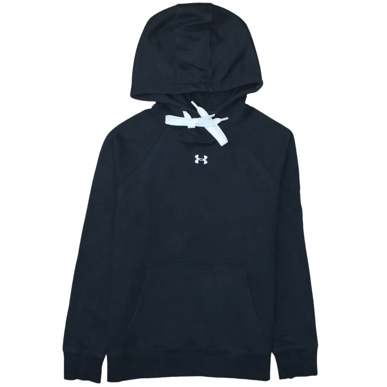 Under Armour Black Hoodie Men's Medium Printed Chest Logo Front Pocket Pullover Sweatshirt sold by Vintage Club