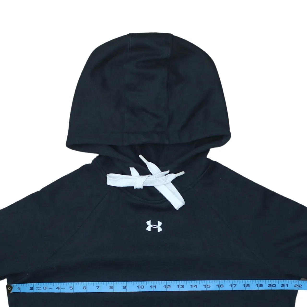 Under Armour Black Hoodie Men's Medium Printed Chest Logo Front Pocket Pullover Sweatshirt sold by Vintage Club product image thumbnail 5