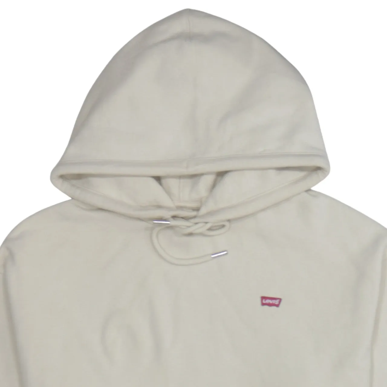 Levi's Cream Beige Hoodie Women's Large Small Red Tab Logo Front Pocket Pullover Sweatshirt sold by Vintage Club product image thumbnail 3