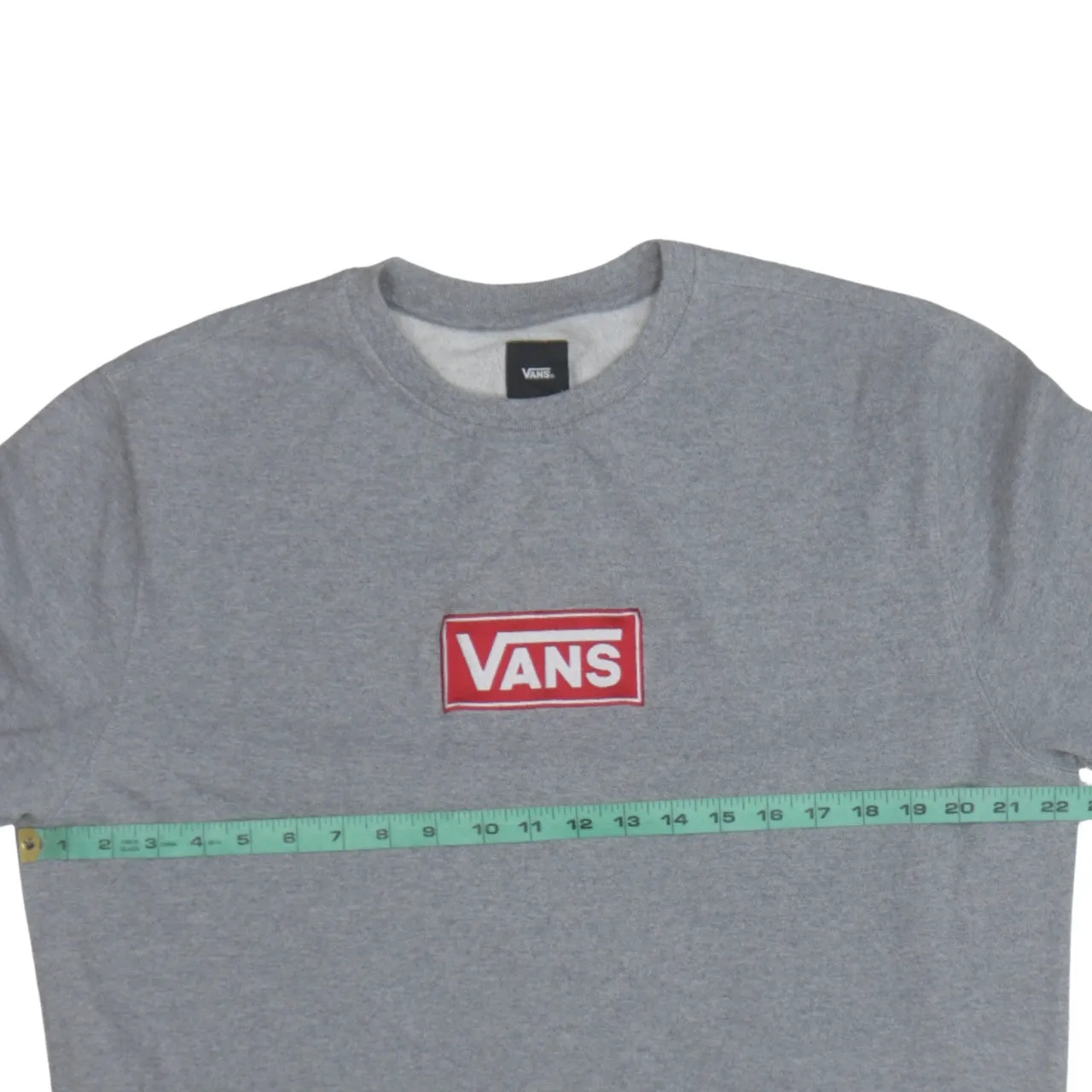 VANS Grey Sweatshirt Women's Large Printed Box Logo Crewneck Pullover Fleece Top sold by Vintage Club product image thumbnail 5