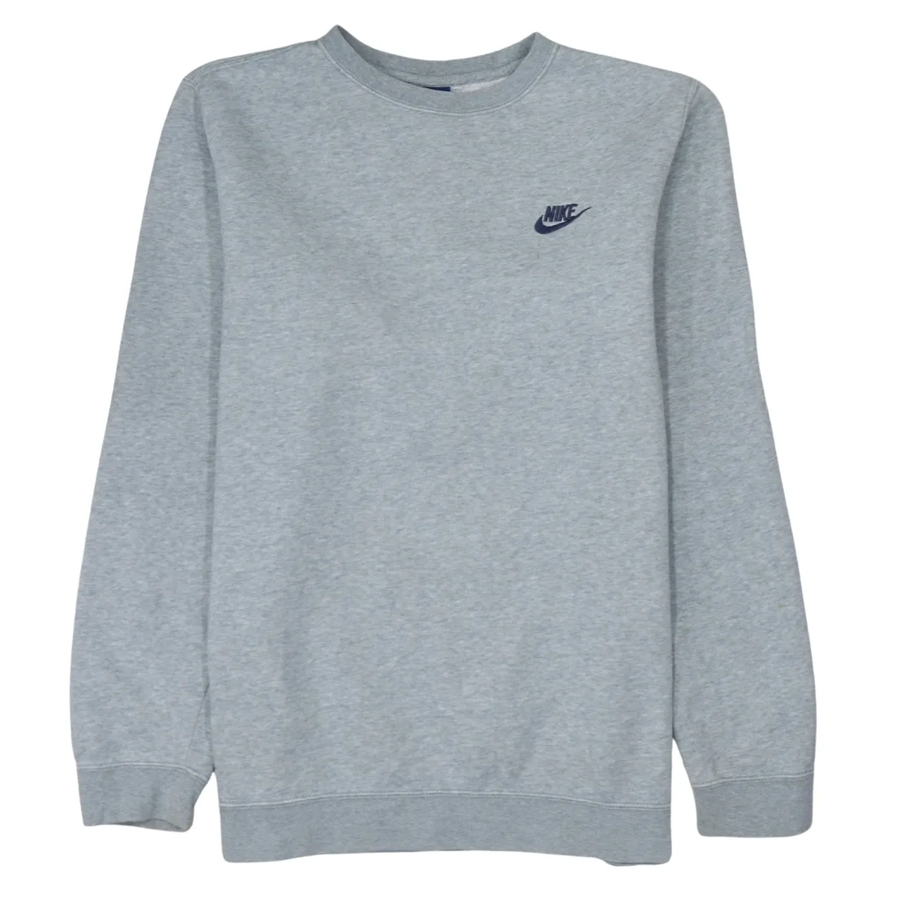 Nike Grey Sweatshirt Men's Medium Embroidered Swoosh Logo Crewneck Pullover Fleece Top sold by Vintage Club