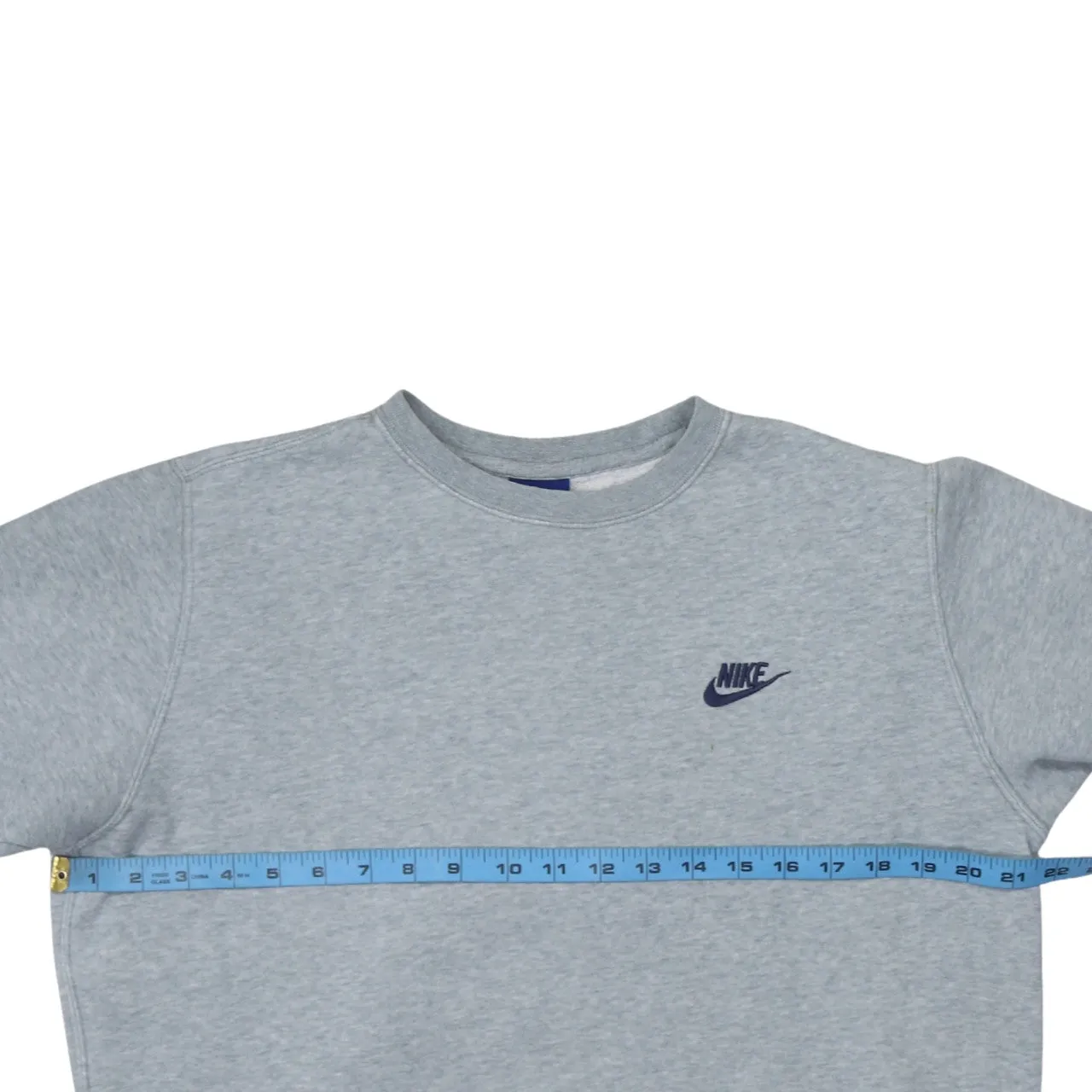 Nike Grey Sweatshirt Men's Medium Embroidered Swoosh Logo Crewneck Pullover Fleece Top sold by Vintage Club product image thumbnail 5