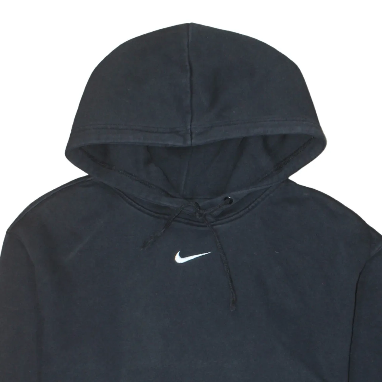 Nike Black Pullover Hoodie Men's Small Embroidered Swoosh Drawstring Cuffs Sweatshirt sold by Vintage Club product image thumbnail 3