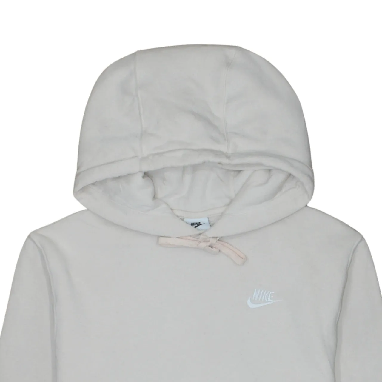 Nike Beige Cream Hoodie Men's XSmall Embroidered Swoosh Front Pocket Fleece Pullover Sweatshirt sold by Vintage Club product image thumbnail 3