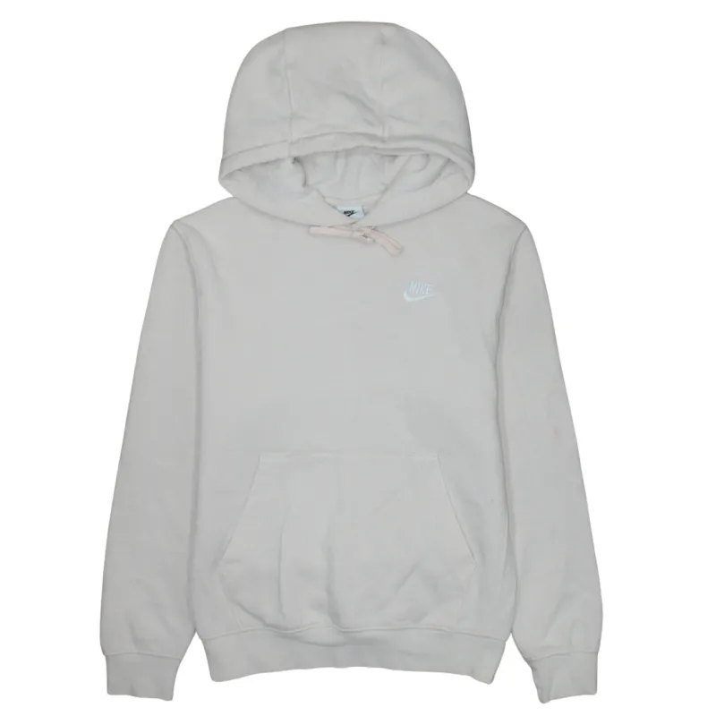 Nike Beige Cream Hoodie Men's XSmall Embroidered Swoosh Front Pocket Fleece Pullover Sweatshirt made by Nike