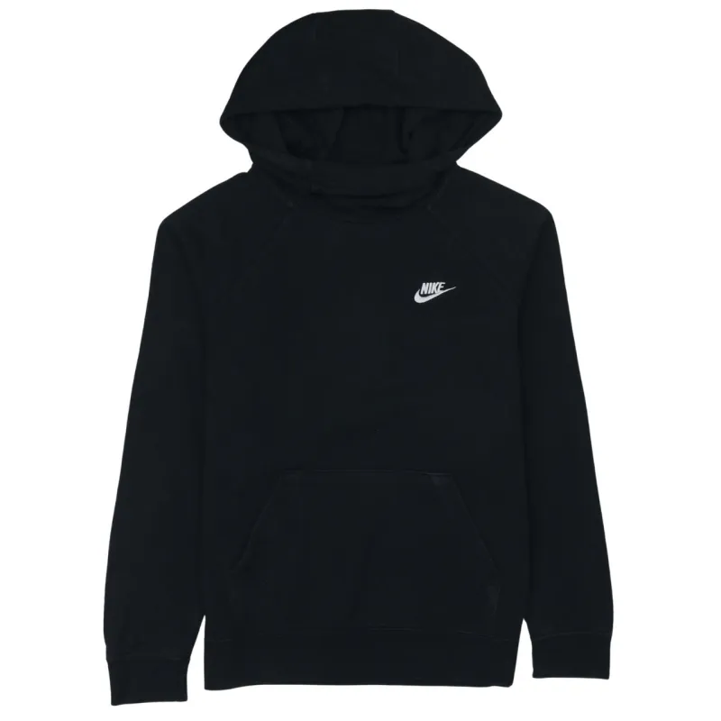 Nike Black Pullover Hoodie Men’s Small Embroidered Swoosh Logo Front Pocket Sweatshirt sold by Vintage Club