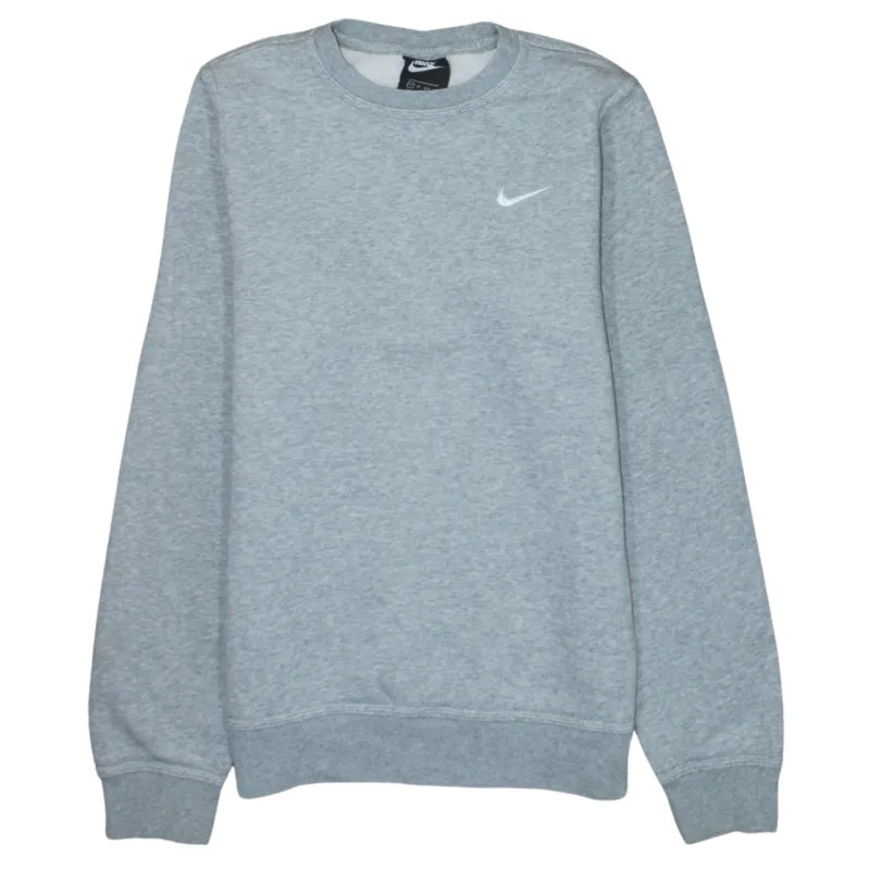 Nike Grey Crewneck Sweatshirt Men's XSmall Embroidered Swoosh Logo Fleece Pullover Top sold by Vintage Club
