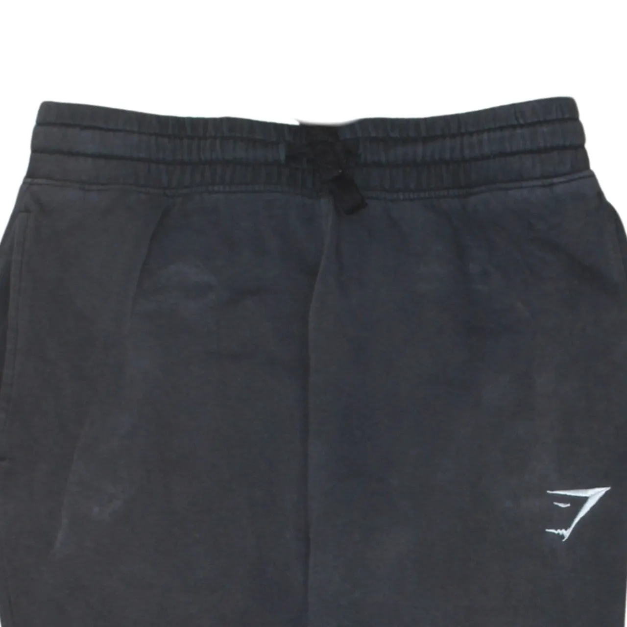 Gymshark Black Joggers Men’s Small Elastic Waist Cuffed Hem Printed Logo Sweatpants sold by Vintage Club product image thumbnail 3