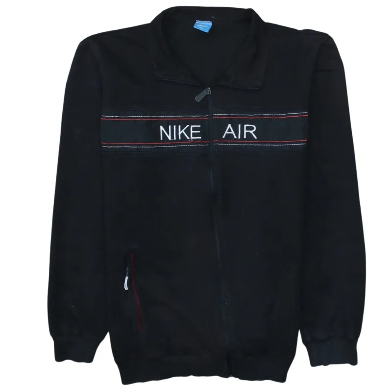 Nike Black Full Zip Sweatshirt Women’s XXLarge Embroidered Nike Air Logo Pockets Jacket sold by Vintage Club