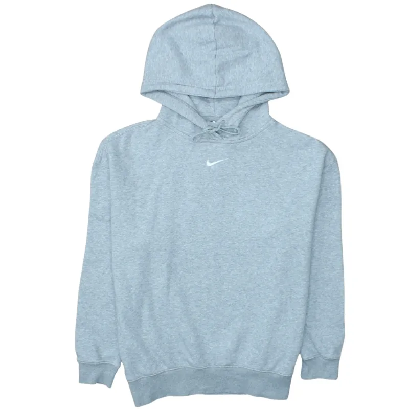 Nike Light Grey Hoodie Men's Small Embroidered Swoosh Drawstring Hood Pullover Sweatshirt sold by Vintage Club