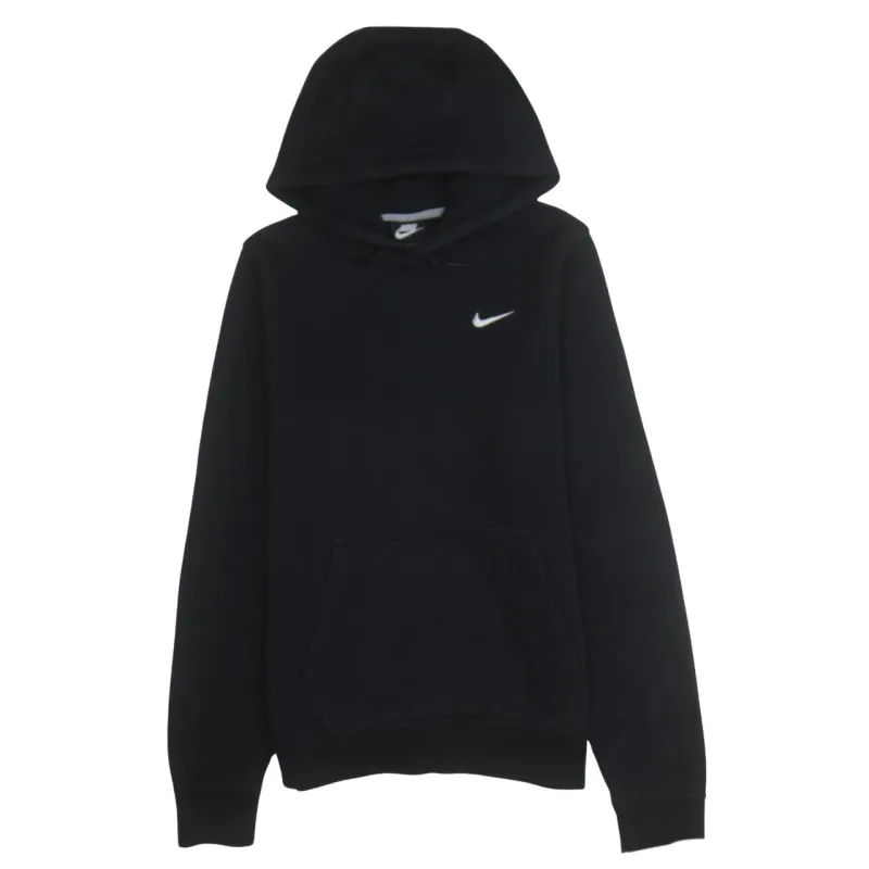 Nike Black Hoodie Men’s Small Embroidered Swoosh Logo Front Pocket Pullover Sweatshirt made by Nike