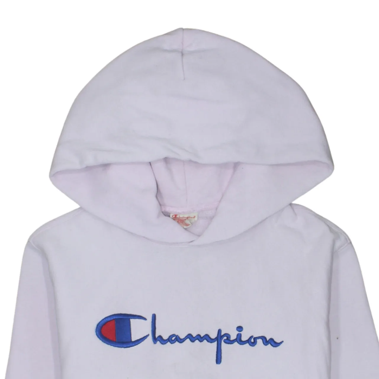 Champion Light Pink Hoodie Men's XSmall Embroidered Script Logo Front Pocket Pullover Sweatshirt sold by Vintage Club product image thumbnail 3