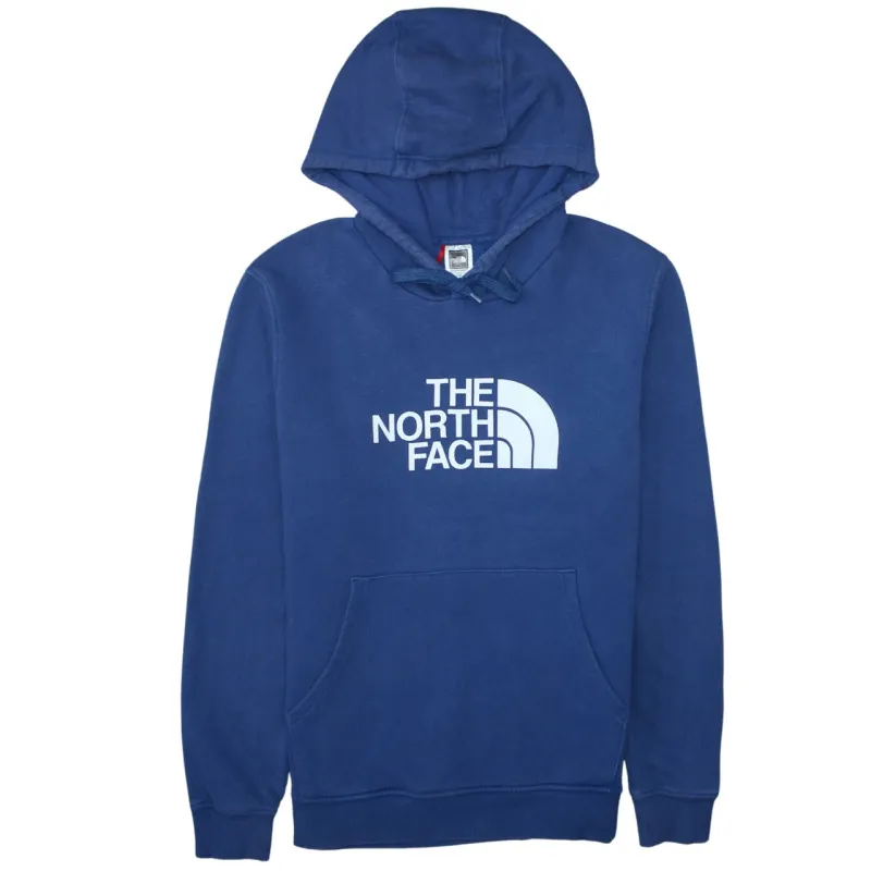 The North Face Blue Hoodie Men's Large Printed Logo Front Pocket Pullover Sweatshirt sold by Vintage Club