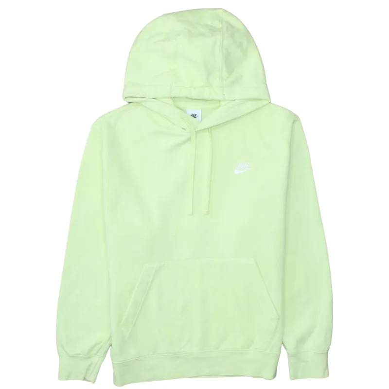 Nike Pale Yellow Hoodie Men's Small Embroidered Swoosh Logo Pullover Sweatshirt sold by Vintage Club