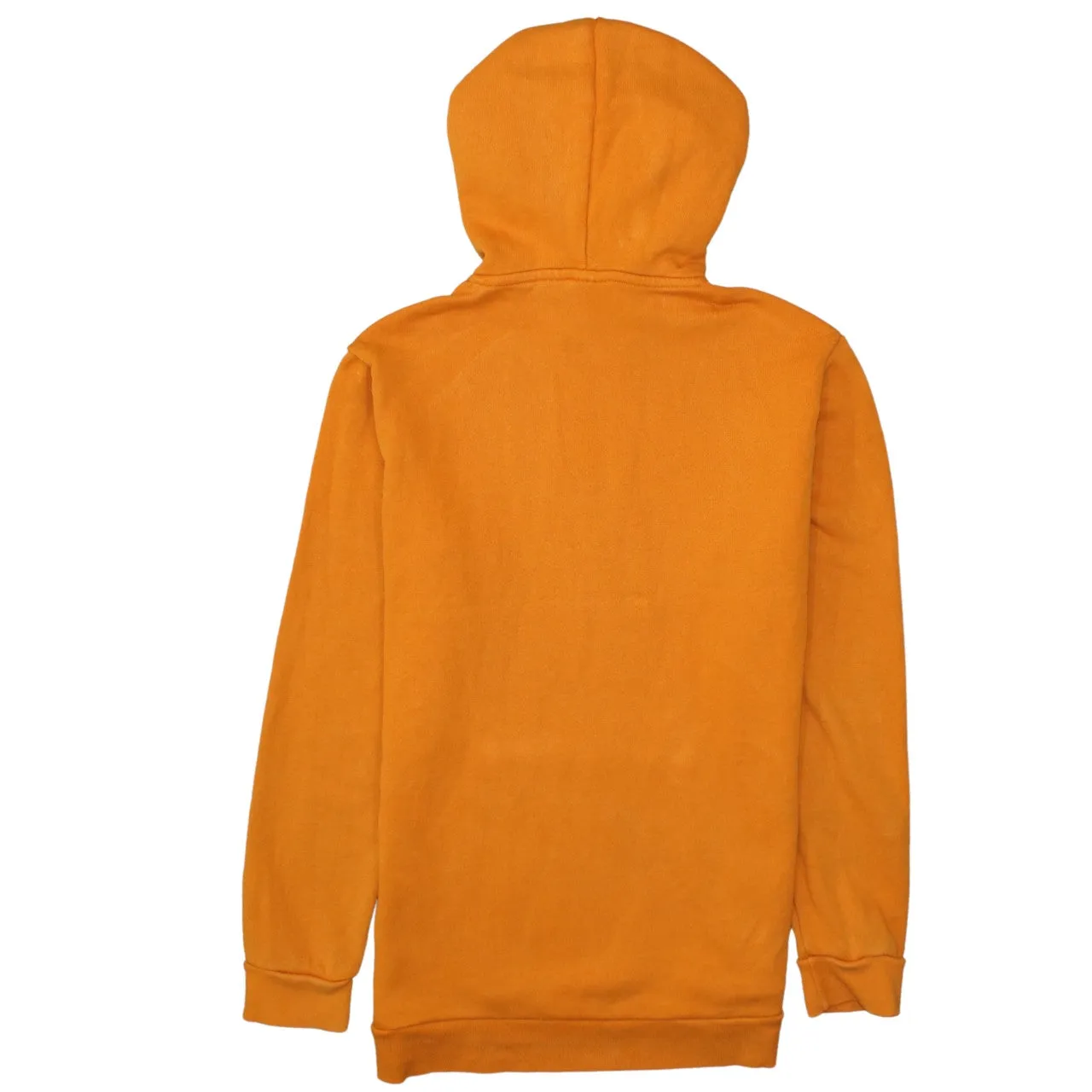Adidas Orange Hoodie Women’s Medium Embroidered Trefoil Logo Front Pocket Pullover Sweatshirt sold by Vintage Club product image thumbnail 2