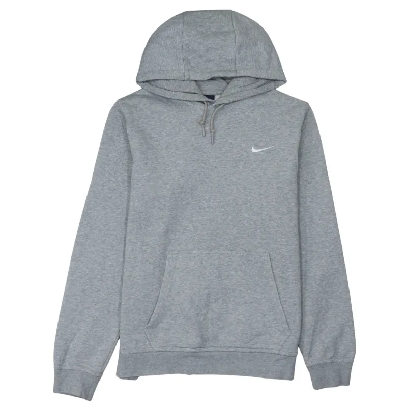 Nike Grey Pullover Hoodie Women’s Large Embroidered Swoosh Front Pocket Fleece Sweatshirt sold by Vintage Club