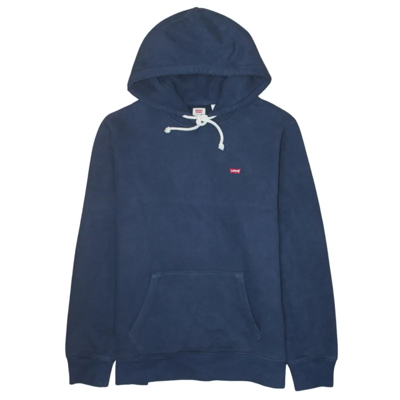 Levi's Navy Blue Hoodie Men's Large Small Red Tab Logo Front Pocket Pullover Sweatshirt sold by Vintage Club