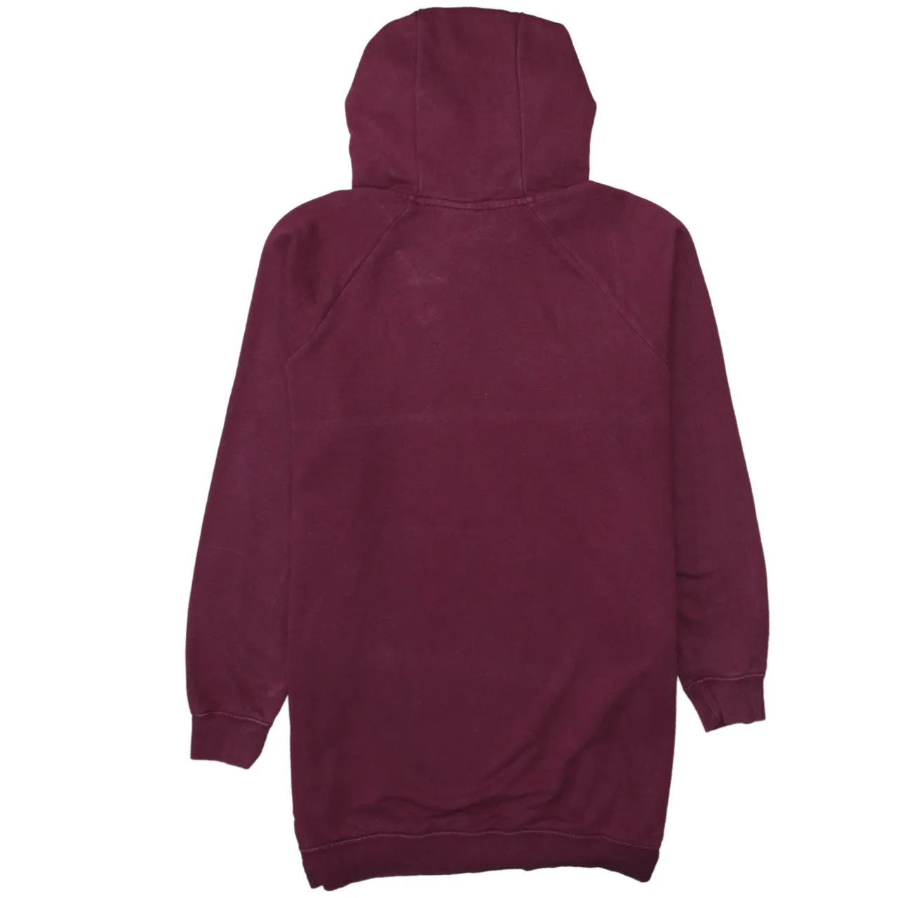 Nike Burgundy Red Hoodie Men's Medium Embroidered Swoosh Longline Pullover Sweatshirt sold by Vintage Club product image thumbnail 2