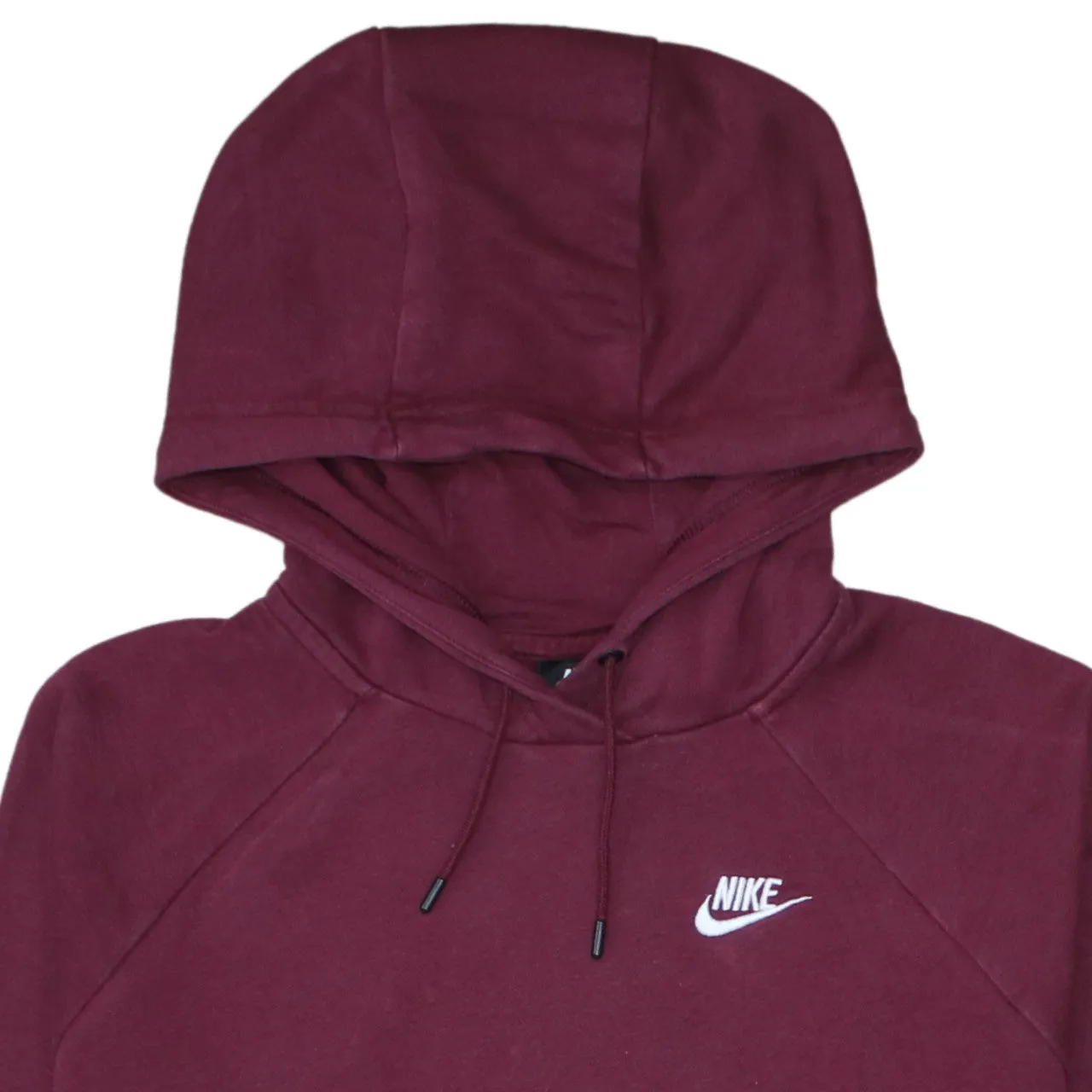 Nike Burgundy Red Hoodie Men's Medium Embroidered Swoosh Longline Pullover Sweatshirt sold by Vintage Club product image thumbnail 3