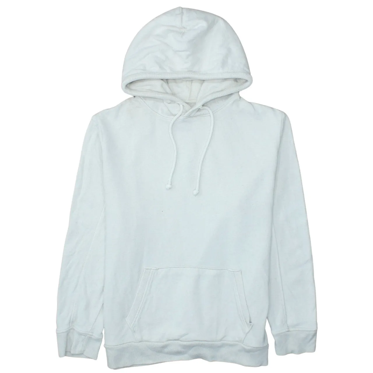 Levi's Beige Cream Hoodie Women's XLarge Plain Pullover Front Pocket Ribbed Cuffs Sweatshirt sold by Vintage Club