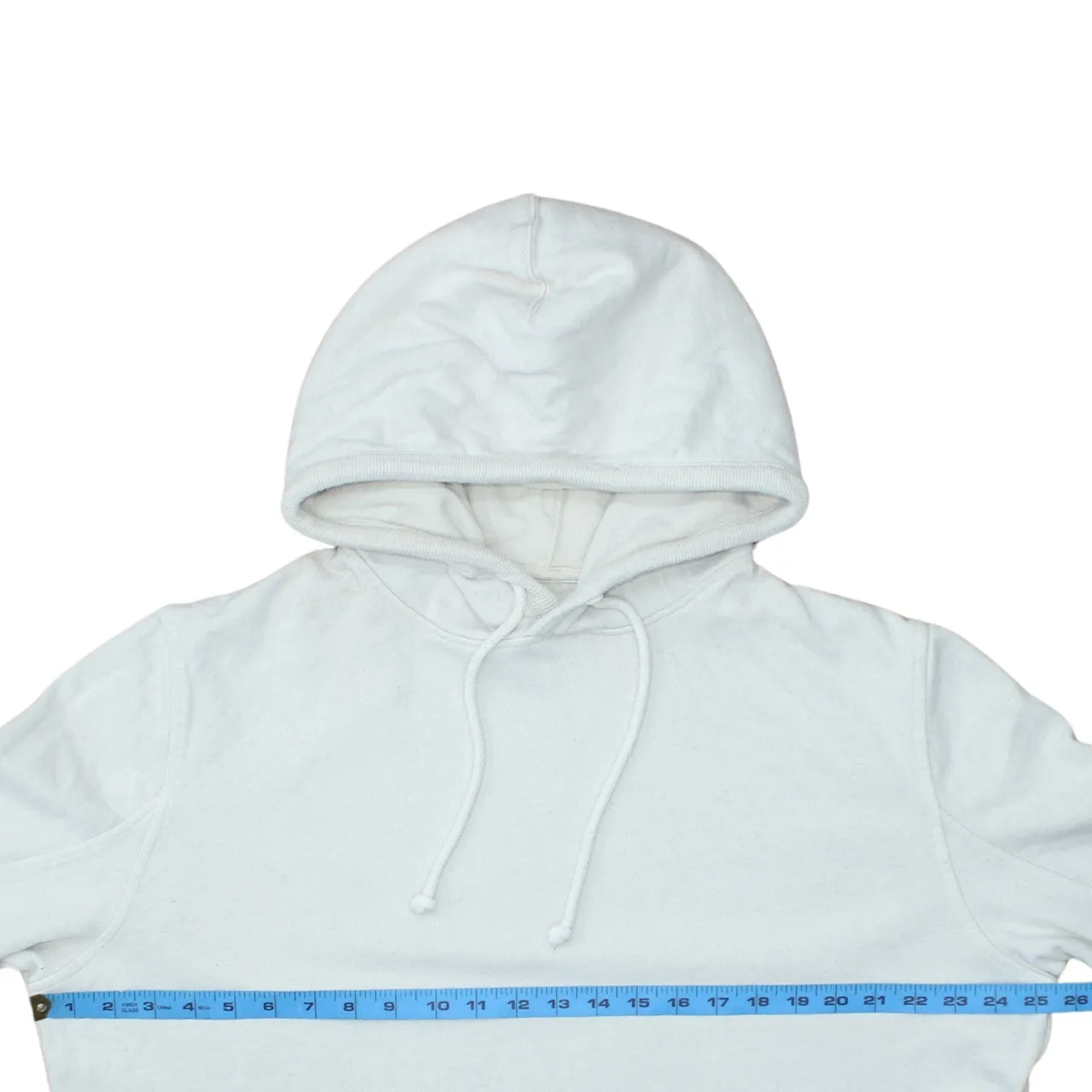 Levi's Beige Cream Hoodie Women's XLarge Plain Pullover Front Pocket Ribbed Cuffs Sweatshirt sold by Vintage Club product image thumbnail 5