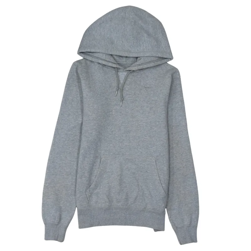 Nike Grey Hoodie Women’s Small Embroidered Swoosh Drawstring Hood Front Pocket Sweatshirt sold by Vintage Club