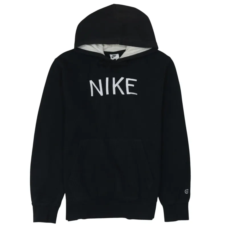 Nike Black Hoodie Men's Small Embroidered Logo Front Back Pullover Sweatshirt sold by Vintage Club