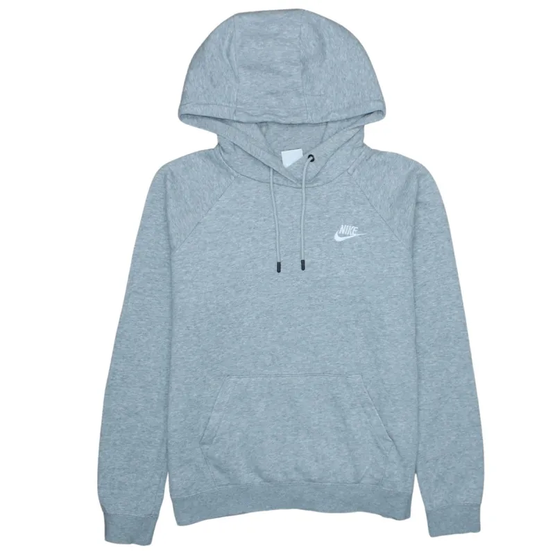Nike Grey Hoodie Men's Medium Embroidered Swoosh Logo Drawstring Pullover Sweatshirt sold by Vintage Club