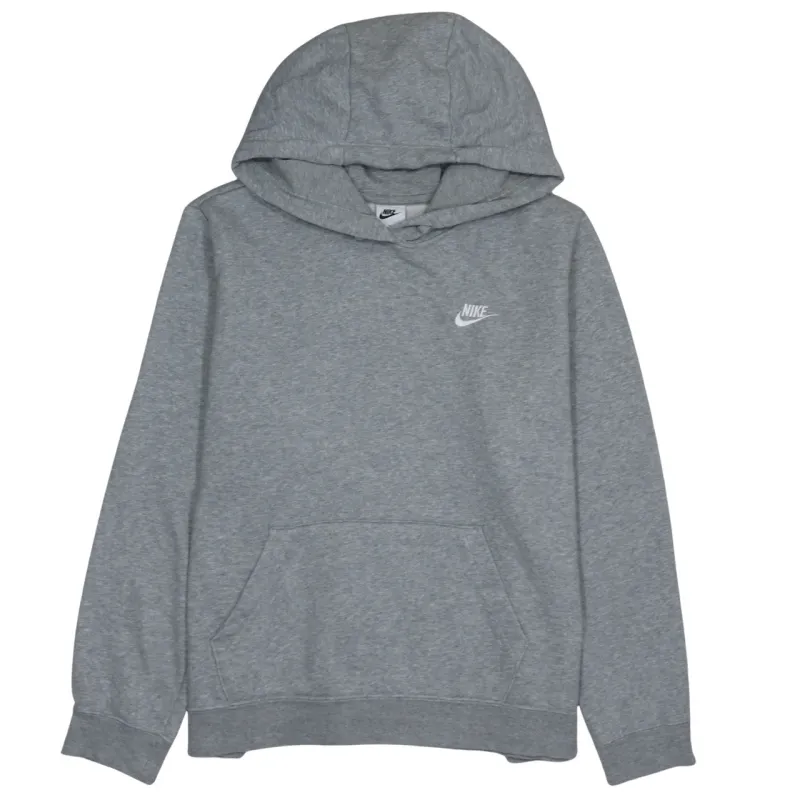 Nike Grey Pullover Hoodie Men’s XLarge Embroidered Chest Logo Front Pocket Sweatshirt sold by Vintage Club