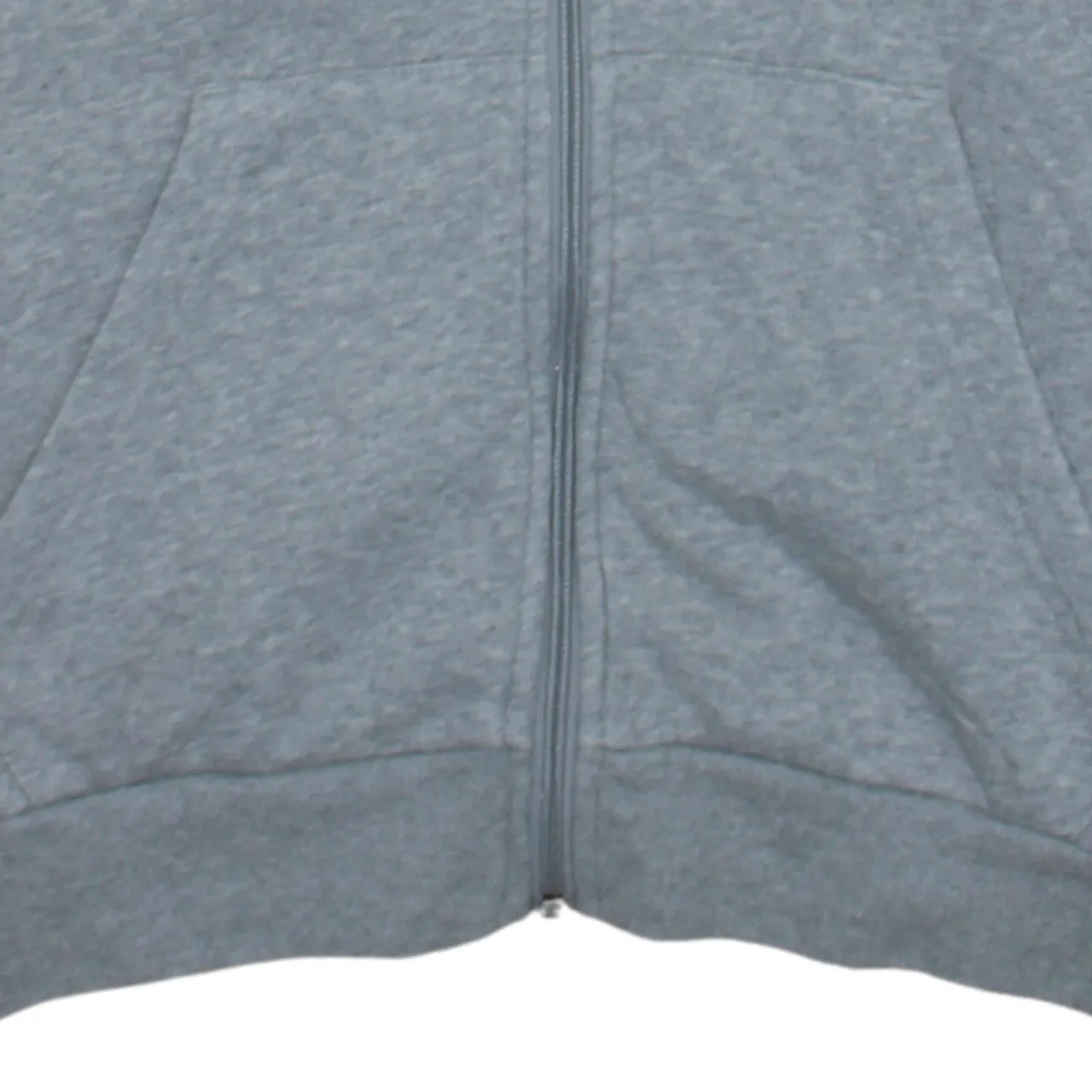 Adidas Grey Zip Hoodie Men's Small Trefoil Embroidered Logo Three Stripe Sleeves Sweatshirt sold by Vintage Club product image thumbnail 4