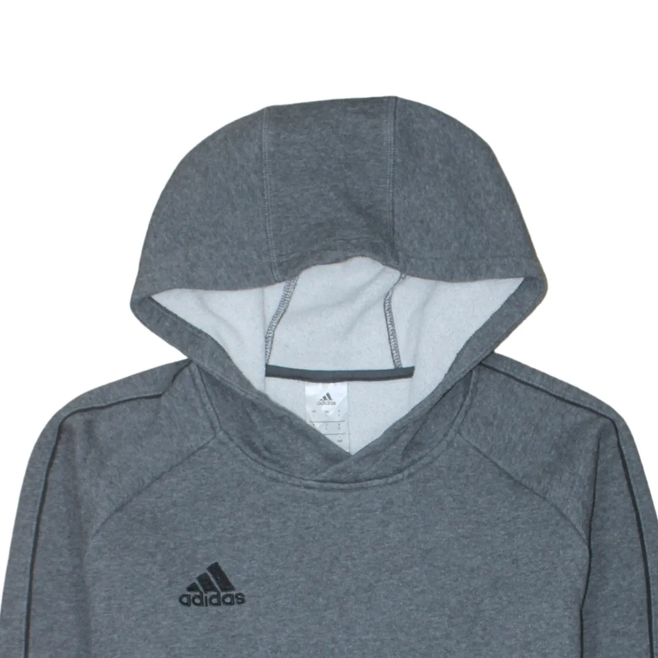 Adidas Dark Grey Hoodie Women’s Large Embroidered Logo Pouch Pocket Pullover Sweatshirt sold by Vintage Club product image thumbnail 3