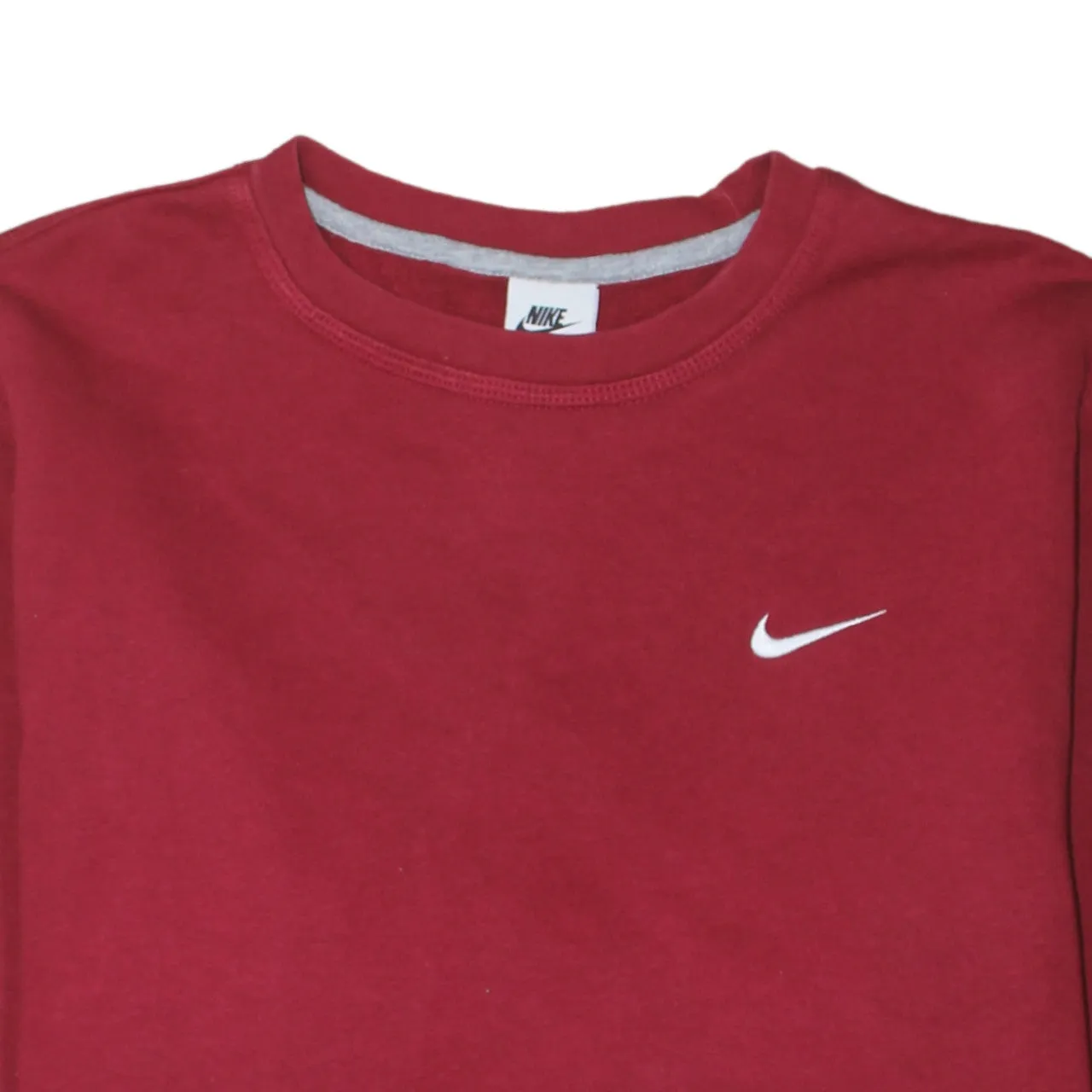 Nike Burgundy Red Sweatshirt Men's XLarge Embroidered Swoosh Logo Crewneck Pullover Fleece Top sold by Vintage Club product image thumbnail 3