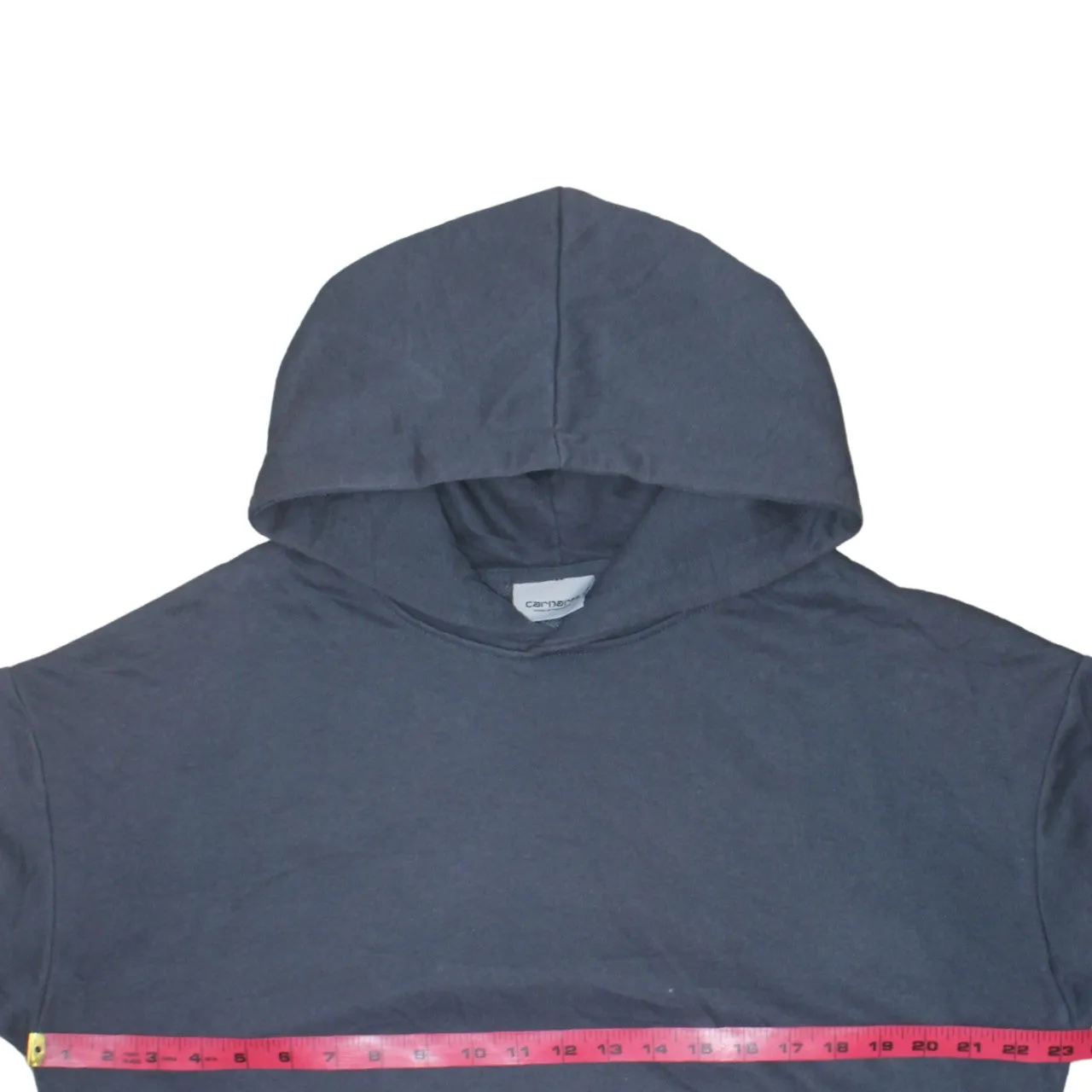 Carhartt Navy Blue Hoodie Men’s Medium Sleeve Logo Pocket Pullover Sweatshirt sold by Vintage Club product image thumbnail 5