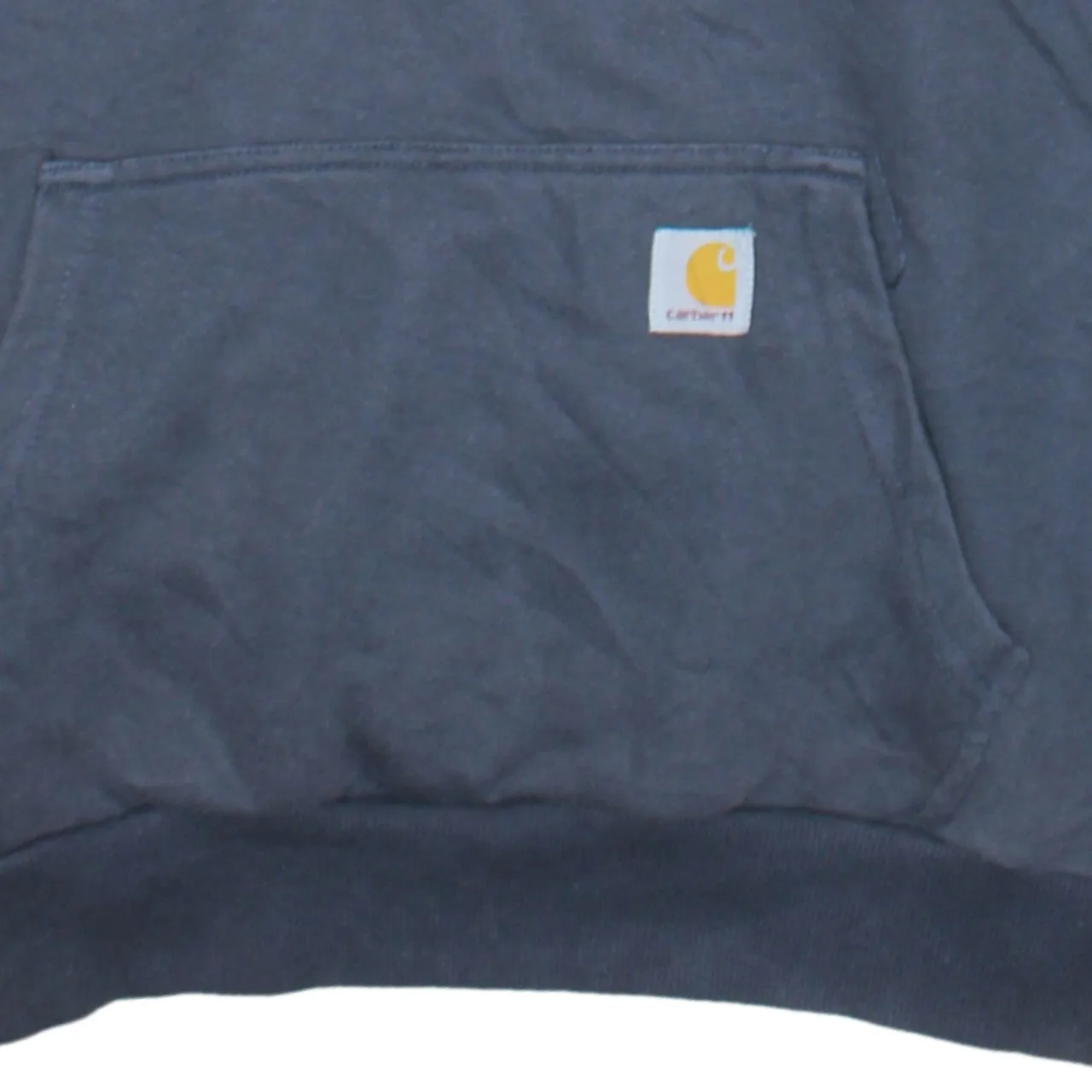 Carhartt Navy Blue Hoodie Men’s Medium Sleeve Logo Pocket Pullover Sweatshirt sold by Vintage Club product image thumbnail 4