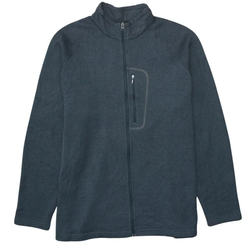 Columbia Dark Grey Fleece Jacket Men's XXLarge Zip Chest Pocket Full Zip Outerwear sold by Vintage Club
