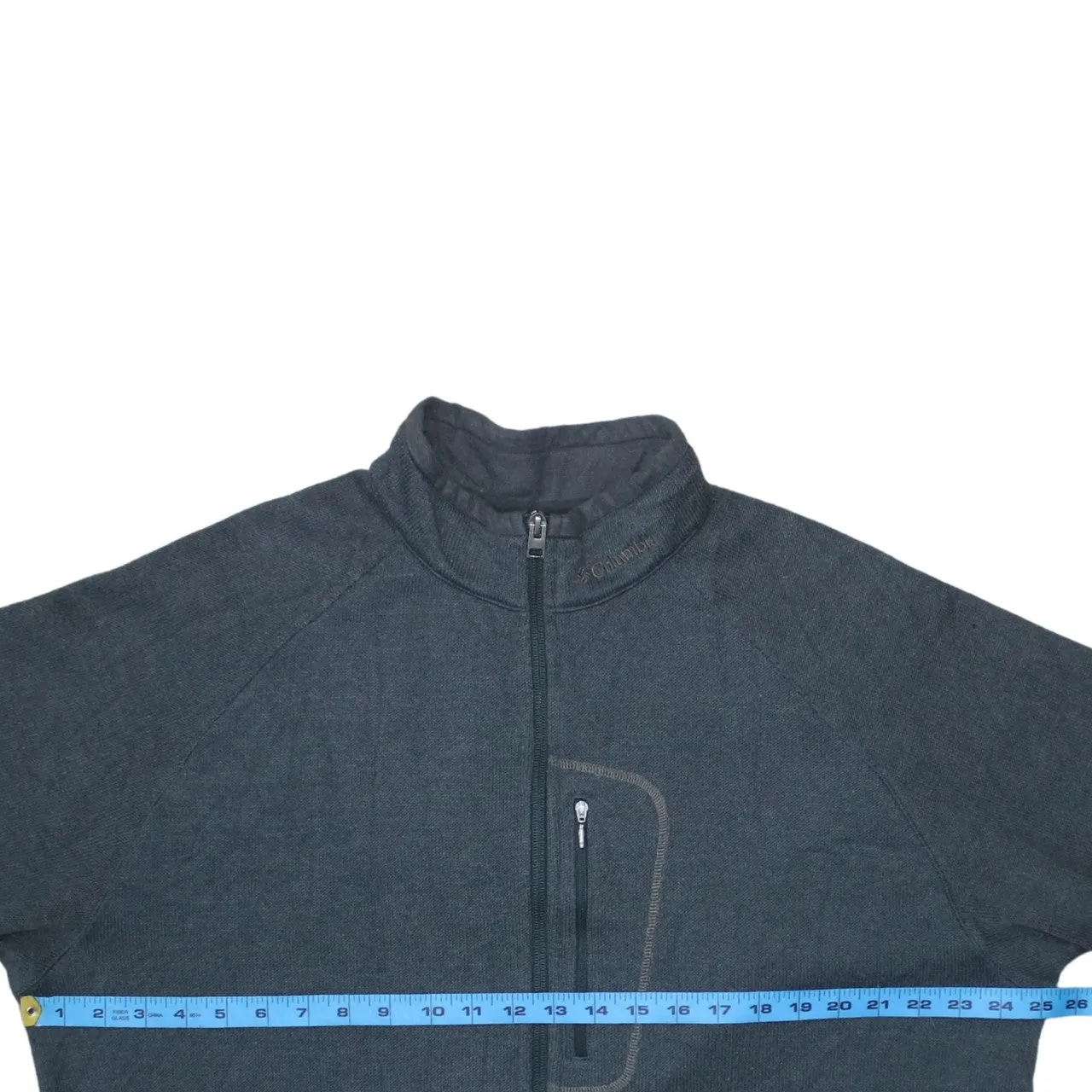 Columbia Dark Grey Fleece Jacket Men's XXLarge Zip Chest Pocket Full Zip Outerwear sold by Vintage Club product image thumbnail 5
