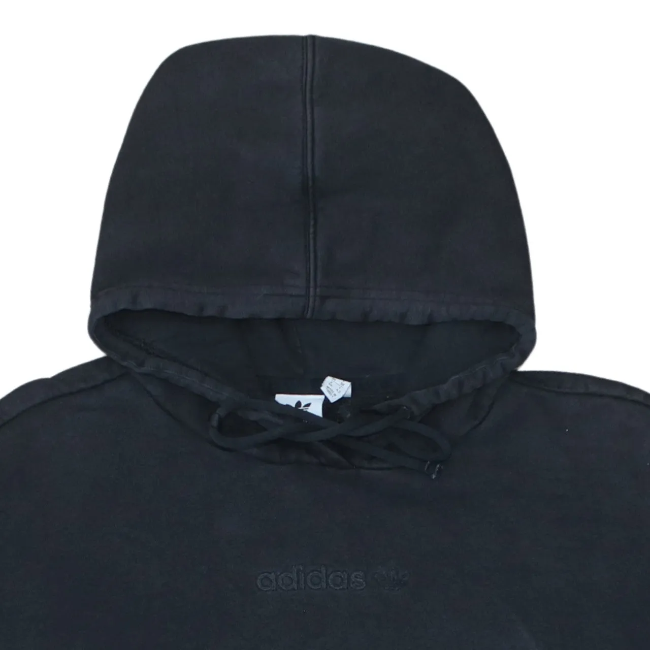 Adidas Black Hoodie Women’s Small Embroidered Logo Drawstring Hood Front Pocket Sweatshirt sold by Vintage Club product image thumbnail 3