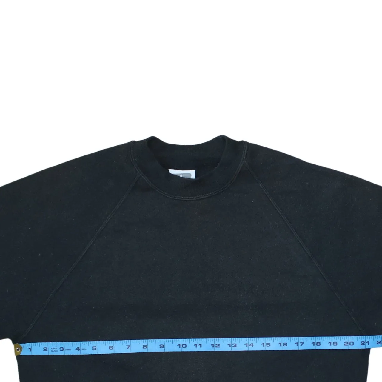 Russell Athletic Black Sweatshirt Men's Medium Plain Crewneck Fleece Pullover Jumper sold by Vintage Club product image thumbnail 5