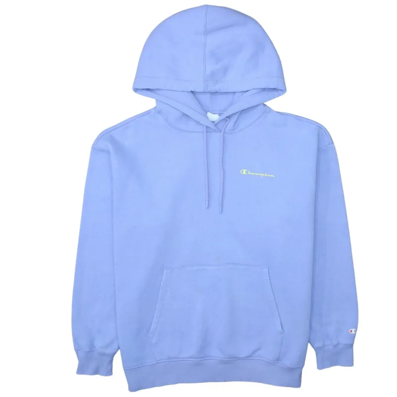 Champion Lilac Hoodie Men’s 2XL Embroidered Chest Logo Fleece Lined Pullover Sweatshirt sold by Vintage Club