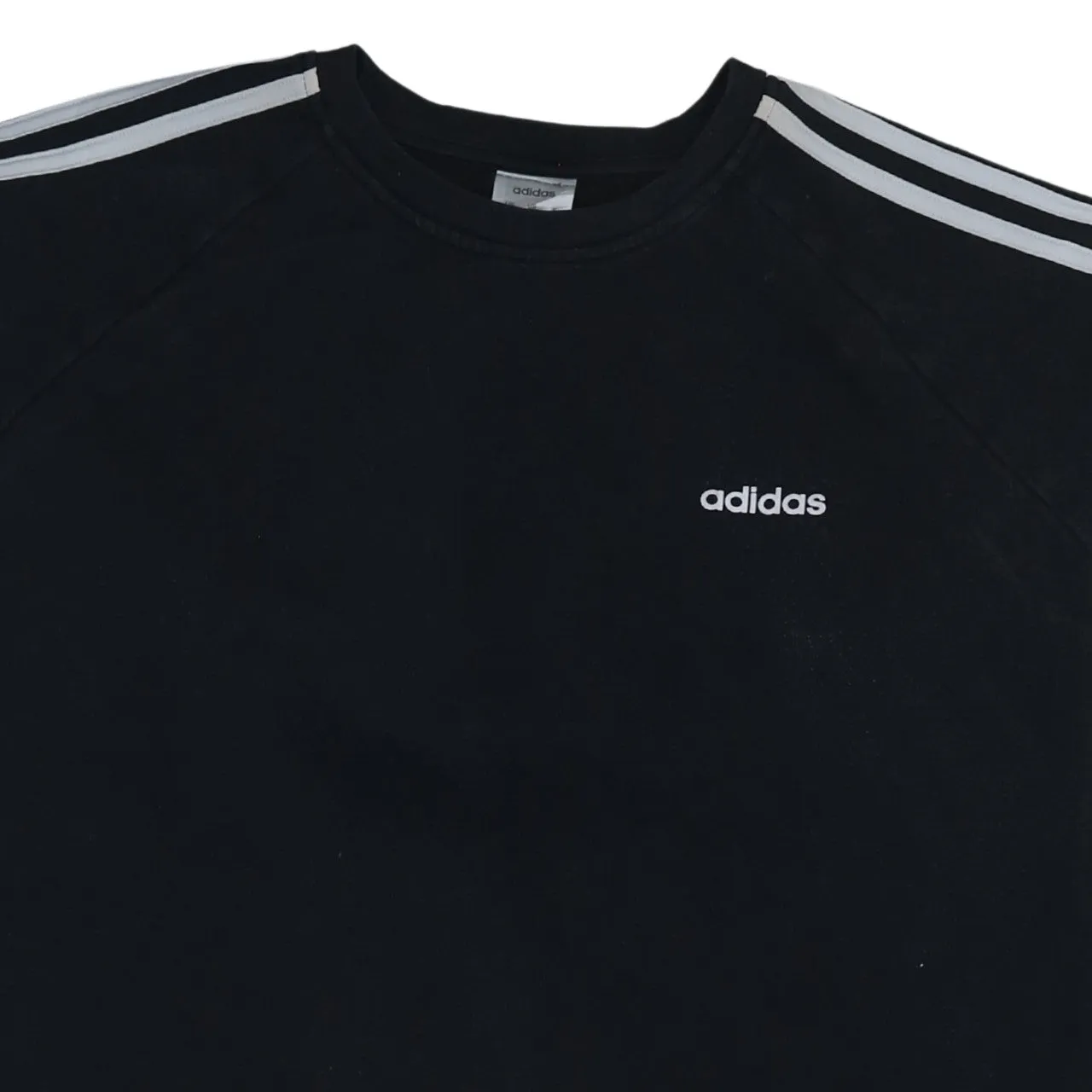 Adidas Black Sweatshirt Women's XLarge Embroidered Logo Three Stripe Sleeves Pullover Top sold by Vintage Club product image thumbnail 3