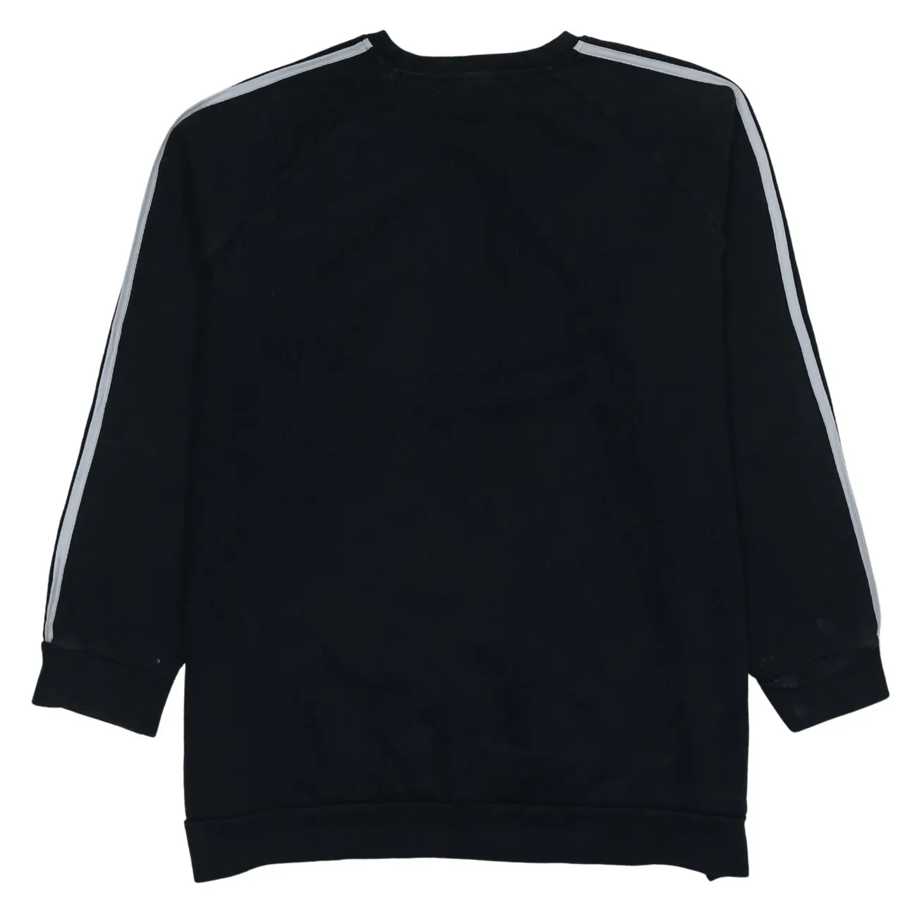 Adidas Black Sweatshirt Women's XLarge Embroidered Logo Three Stripe Sleeves Pullover Top sold by Vintage Club product image thumbnail 2