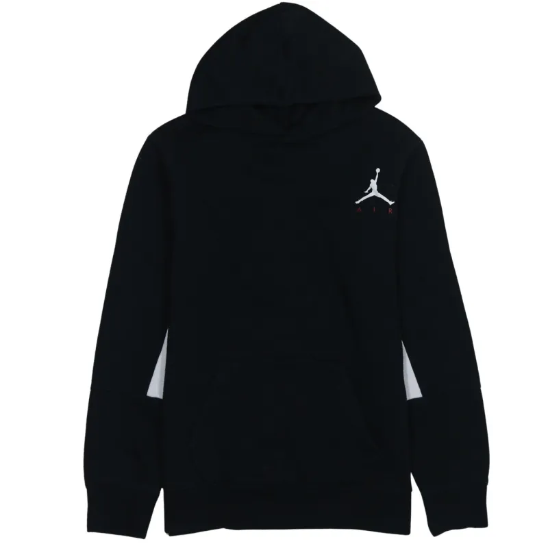 Jordan Black Hoodie Women’s XLarge Printed Jumpman Air Flight Logo Pullover Sweatshirt sold by Vintage Club