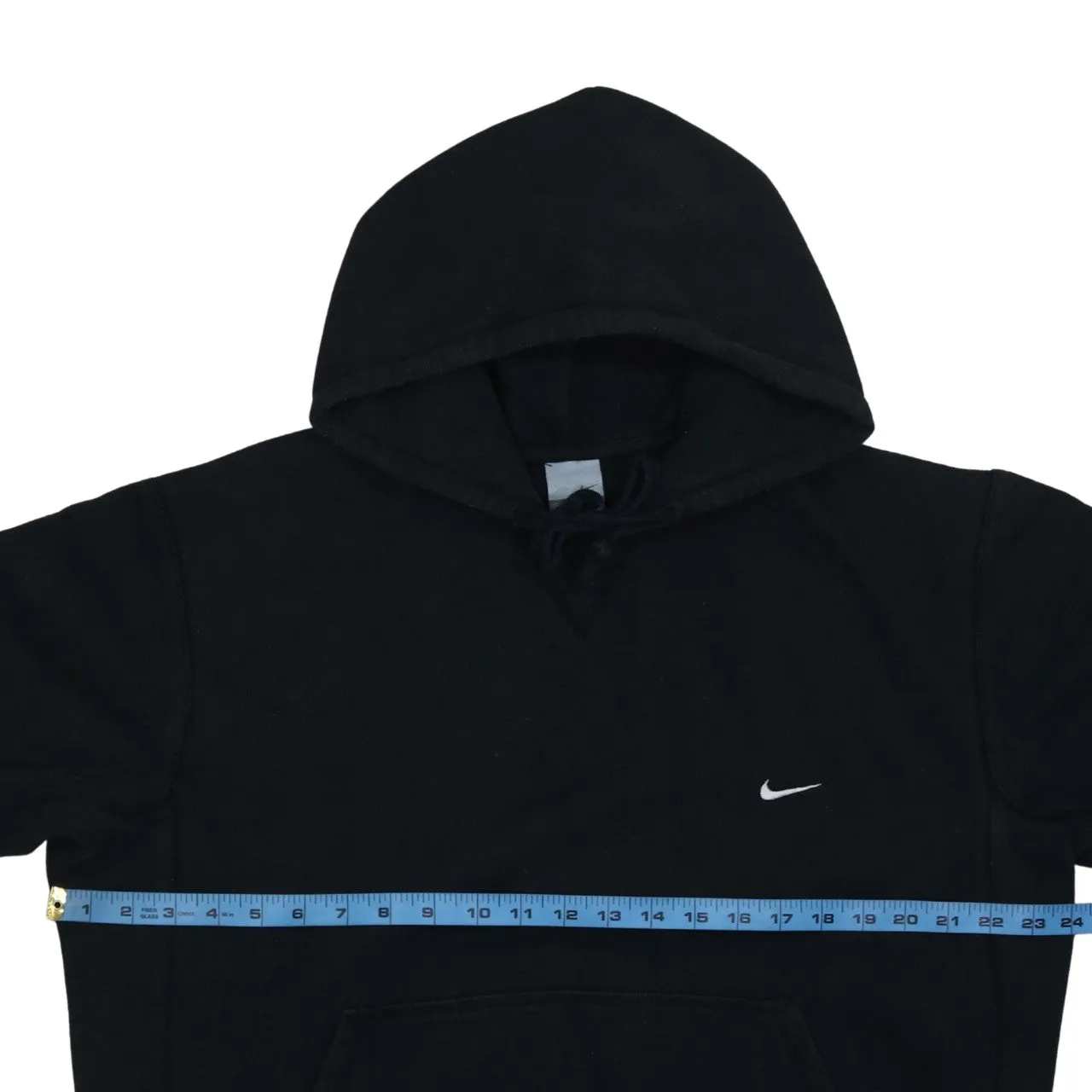 Nike Black Hoodie Men's Large Small Embroidered Swoosh Front Pocket Pullover Sweatshirt sold by Vintage Club product image thumbnail 5