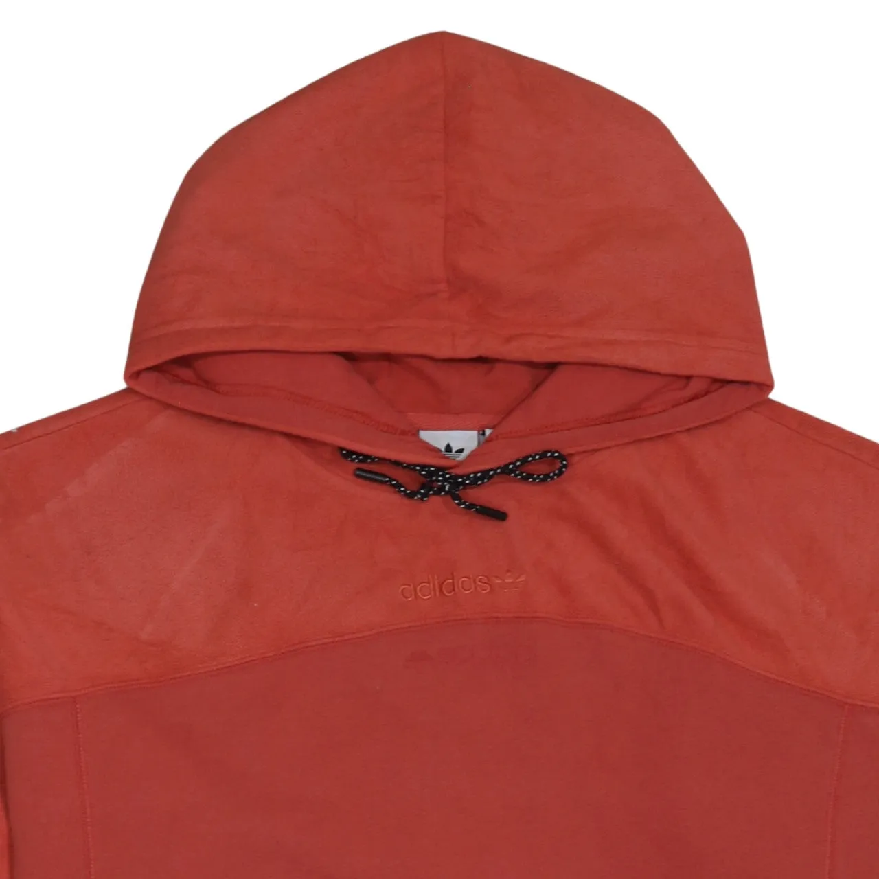 Adidas Burnt Red Hoodie Women’s XLarge Embroidered Logo Three Stripe Cuffs Pullover Sweatshirt sold by Vintage Club product image thumbnail 3