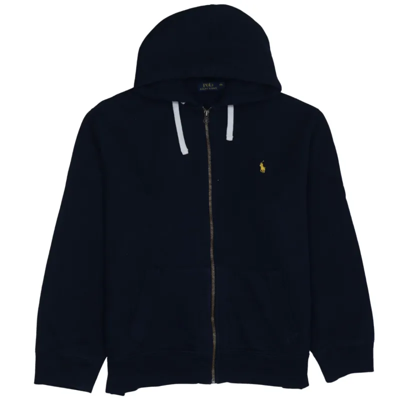 Polo Ralph Lauren Navy Blue Hoodie Women’s XXL Embroidered Pony Zip Front Pockets Sweatshirt sold by Vintage Club