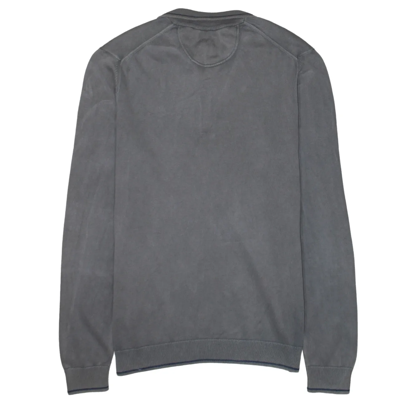 Timberland Grey Quarter Zip Sweatshirt Men's Small Embroidered Logo Ribbed Hem Pullover sold by Vintage Club product image thumbnail 2
