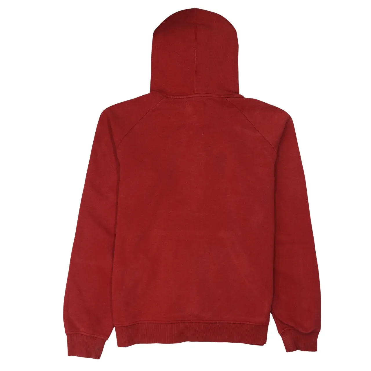 Adidas Burgundy Red Hoodie Women’s Large Printed Trefoil Logo Front Pocket Pullover Sweatshirt sold by Vintage Club product image thumbnail 2