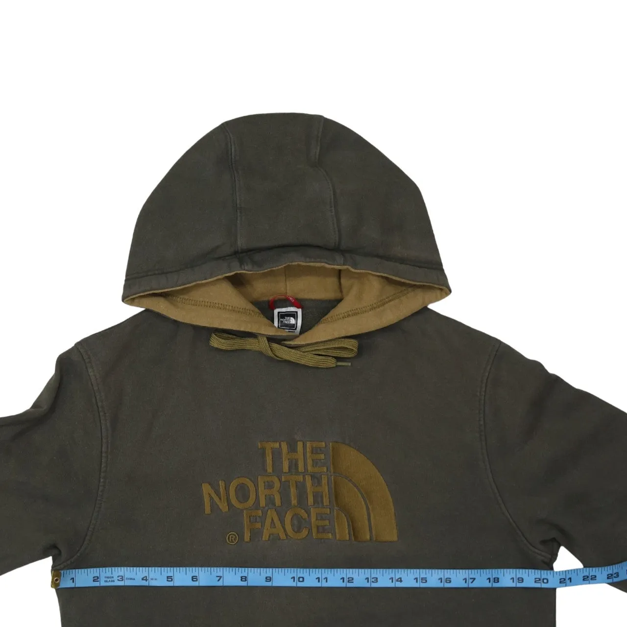 The North Face Dark Green Hoodie Men's Medium Embroidered Logo Front Pocket Pullover Sweatshirt sold by Vintage Club product image thumbnail 5